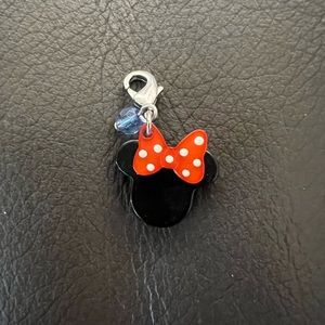 Disney Minnie Mouse silhouette with bow charm